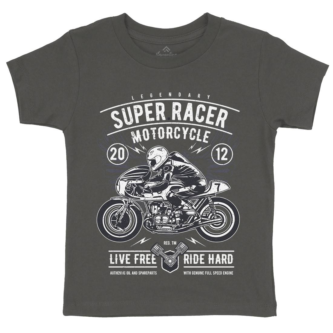Super Racer Kids Crew Neck T-Shirt Motorcycles A768