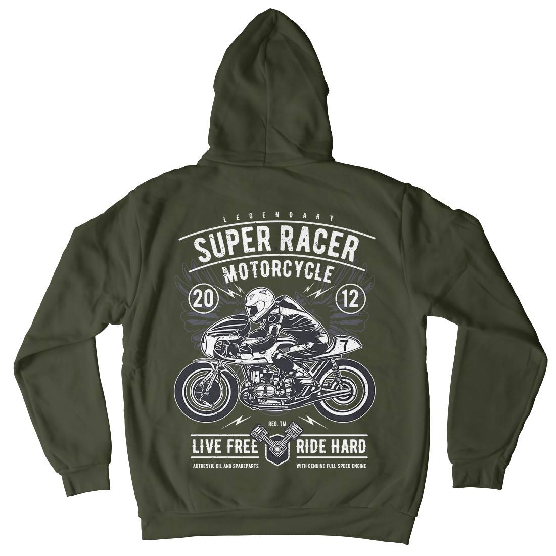 Super Racer Kids Crew Neck Hoodie Motorcycles A768