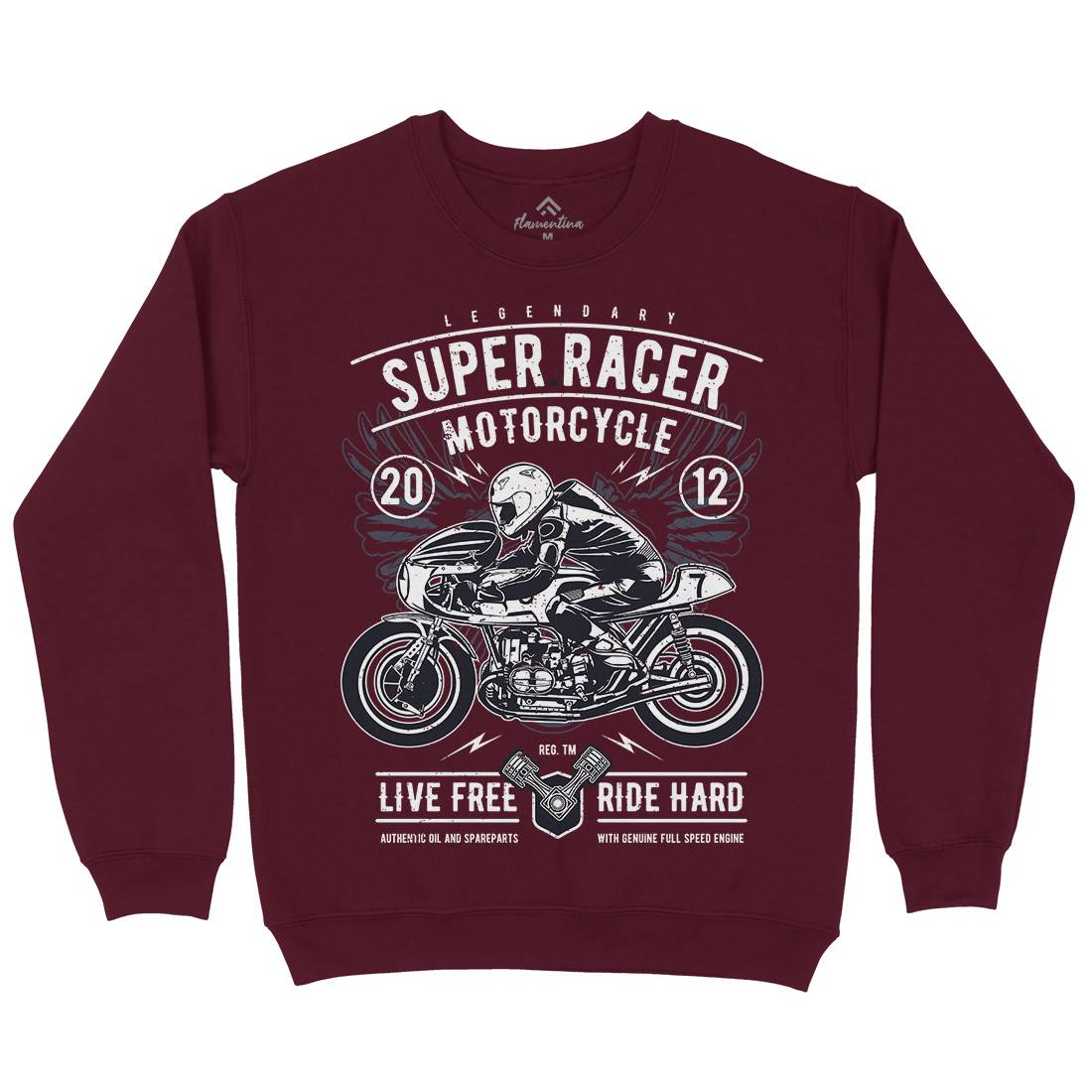 Super Racer Kids Crew Neck Sweatshirt Motorcycles A768
