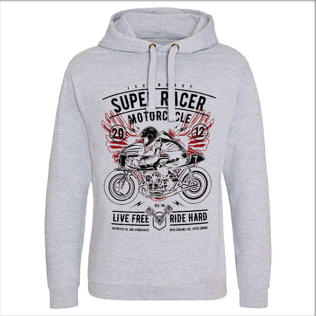 Super Racer Mens Hoodie Without Pocket Motorcycles A768