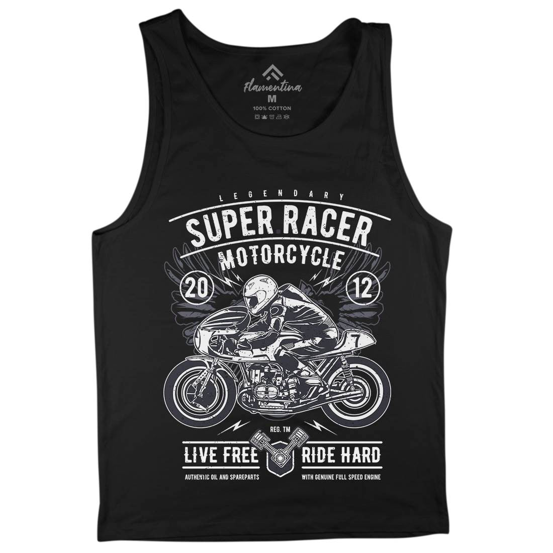 Super Racer Mens Tank Top Vest Motorcycles A768