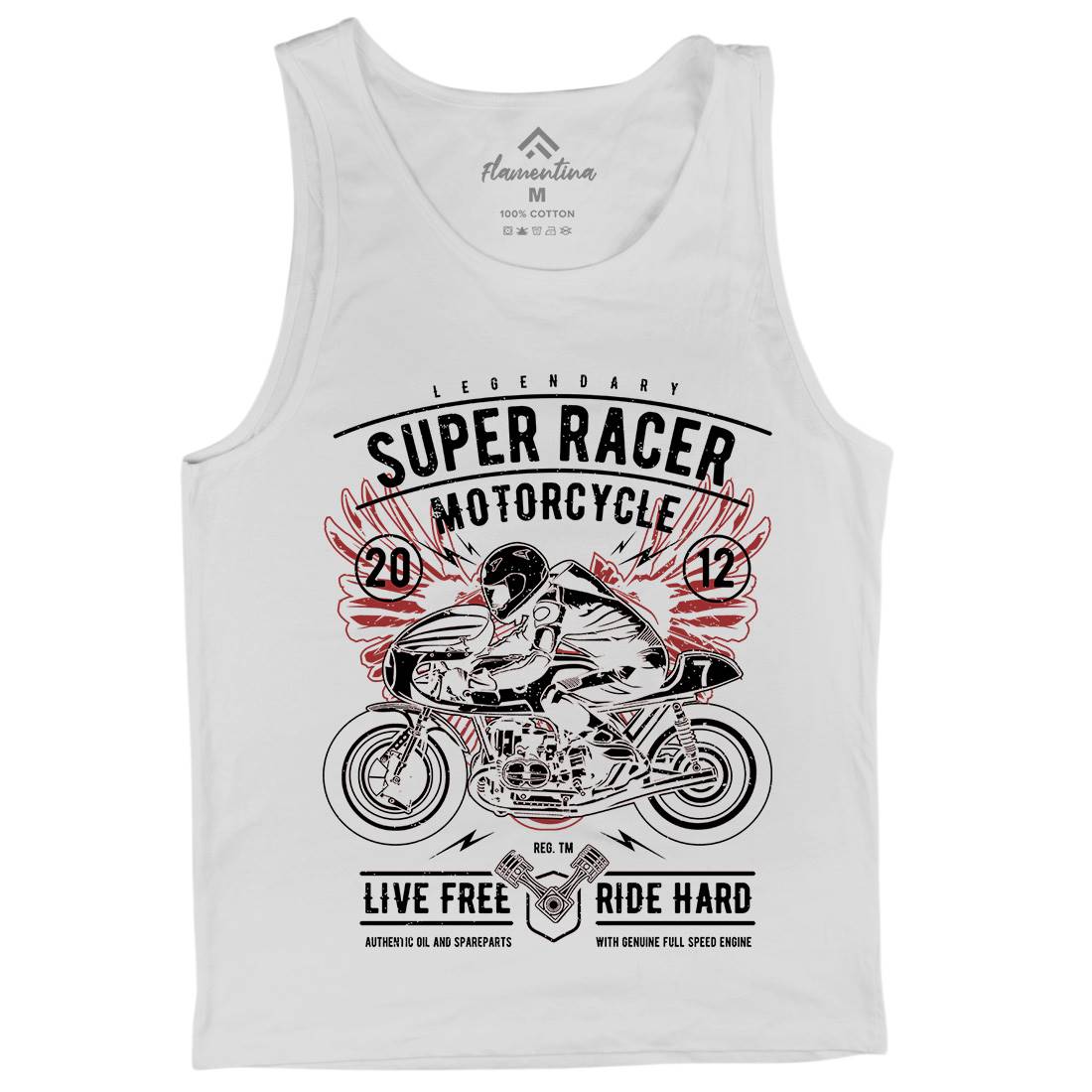 Super Racer Mens Tank Top Vest Motorcycles A768