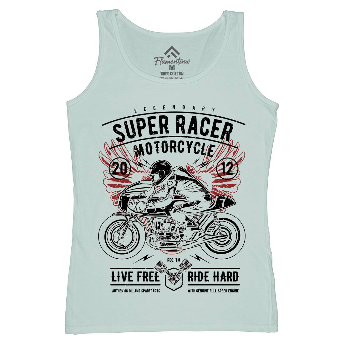 Super Racer Womens Organic Tank Top Vest Motorcycles A768