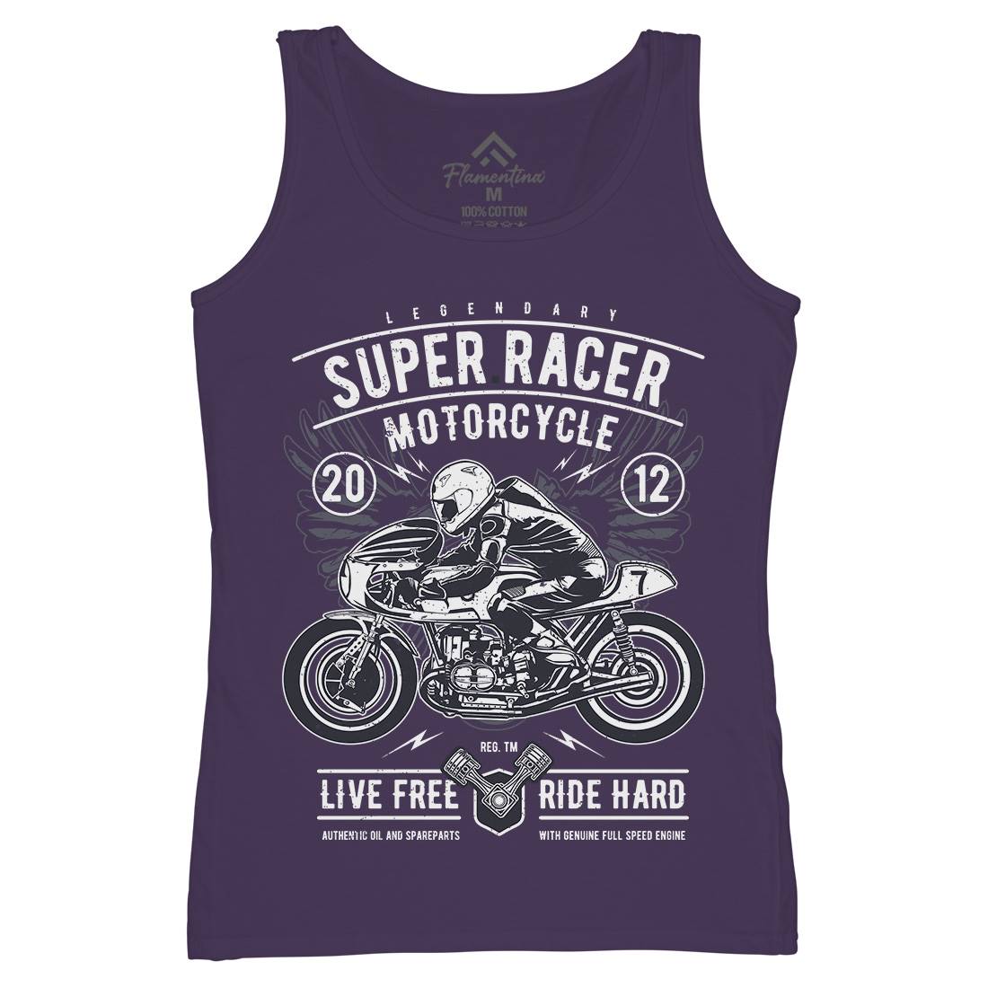Super Racer Womens Organic Tank Top Vest Motorcycles A768