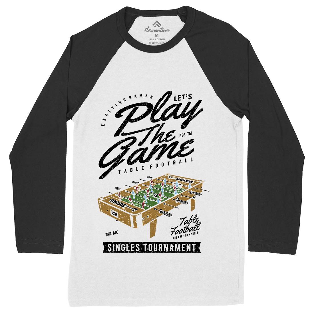 Table Football Mens Long Sleeve Baseball T-Shirt Sport A769
