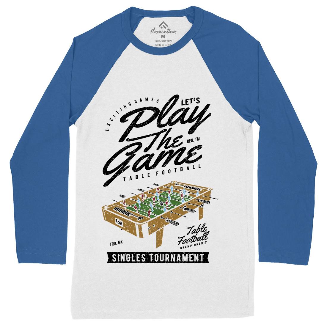 Table Football Mens Long Sleeve Baseball T-Shirt Sport A769