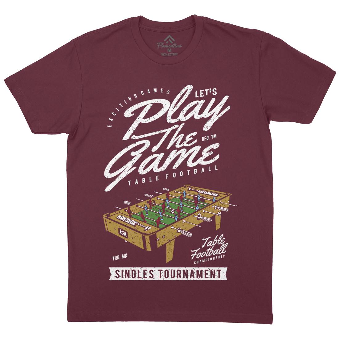 Table Football Mens Organic Crew Neck T-Shirt Sport A769
