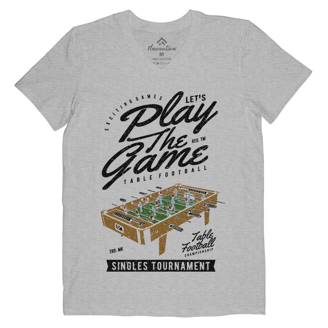 Table Football Mens V-Neck T-Shirt Sport A769