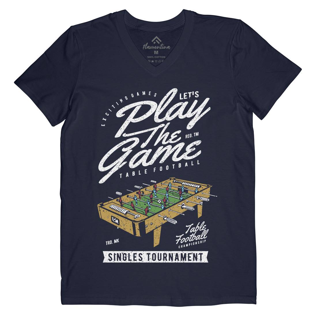 Table Football Mens Organic V-Neck T-Shirt Sport A769