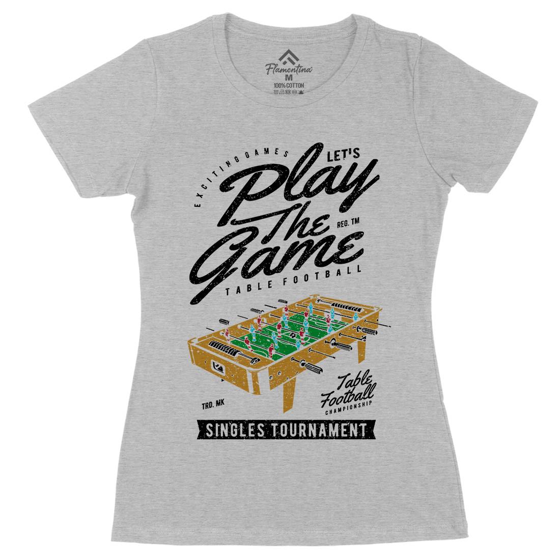 Table Football Womens Organic Crew Neck T-Shirt Sport A769