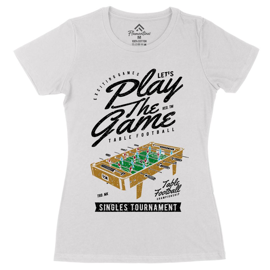Table Football Womens Organic Crew Neck T-Shirt Sport A769