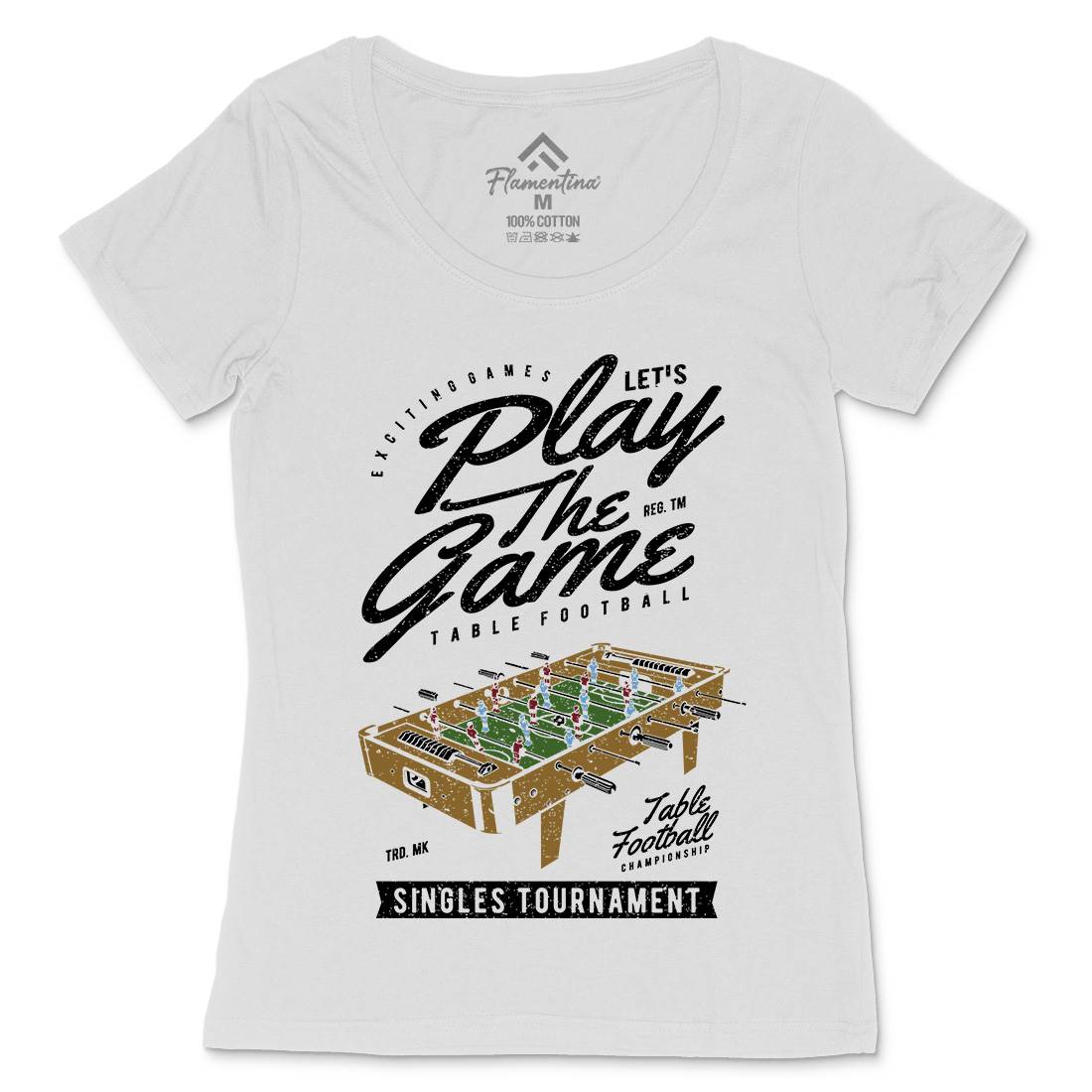 Table Football Womens Scoop Neck T-Shirt Sport A769