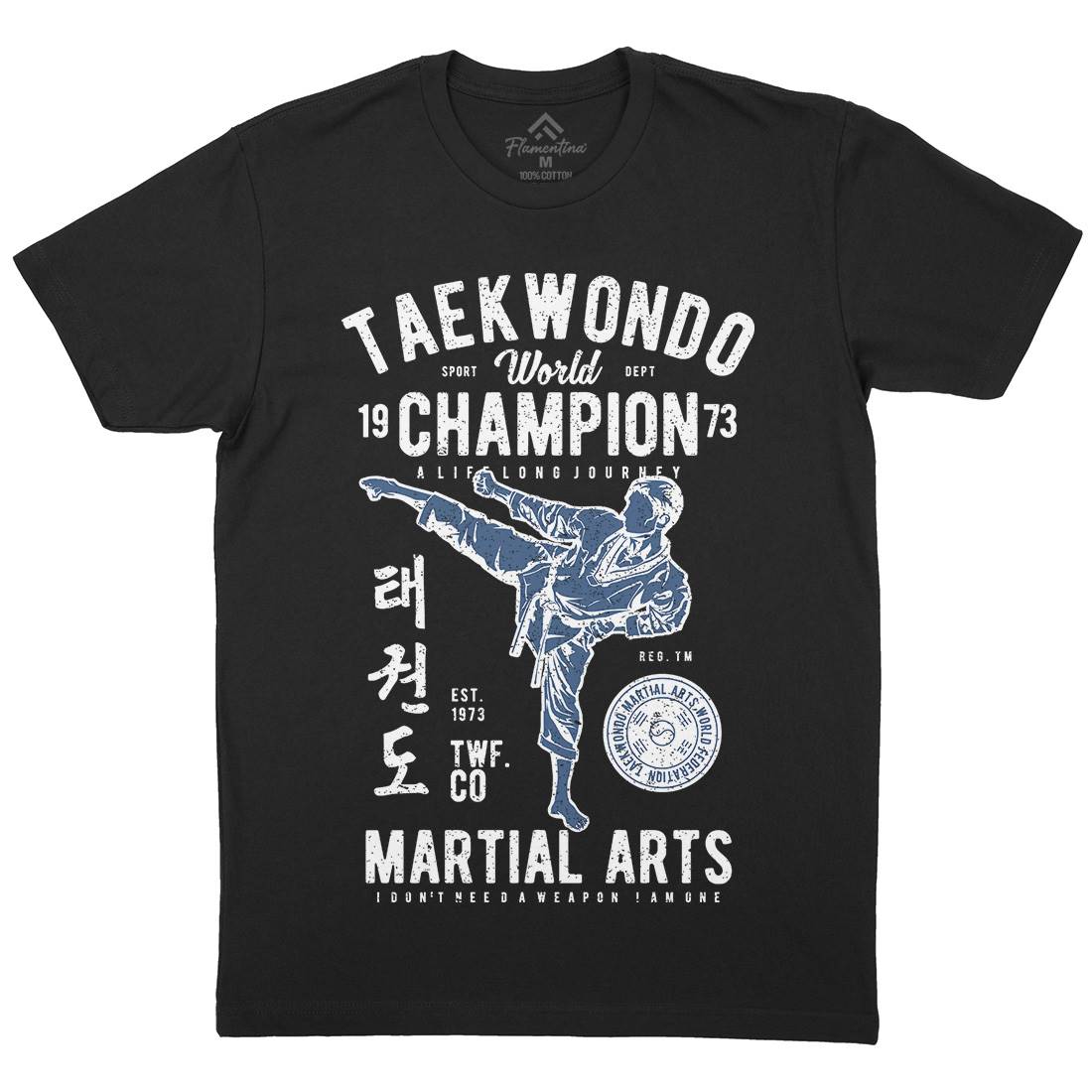 Taekwondo Mens Organic Crew Neck T-Shirt Sport A770