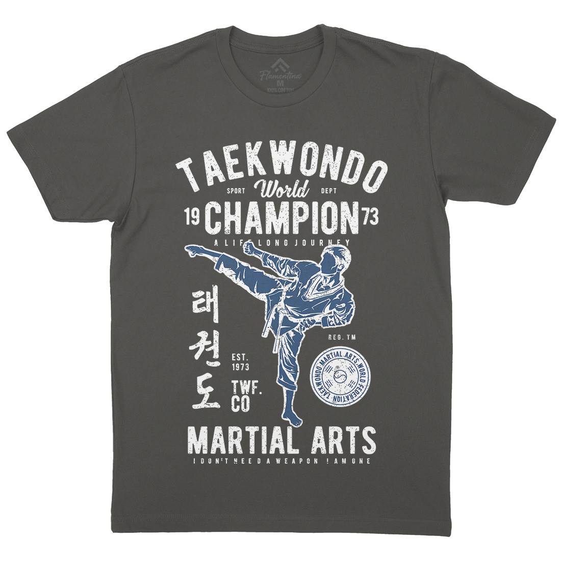 Taekwondo Mens Organic Crew Neck T-Shirt Sport A770