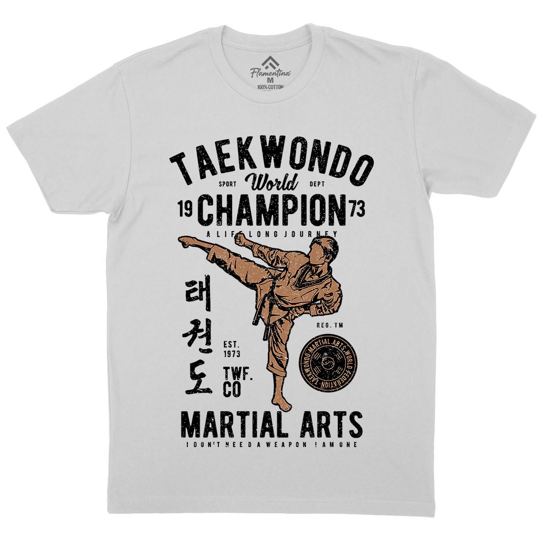 Taekwondo Mens Crew Neck T-Shirt Sport A770