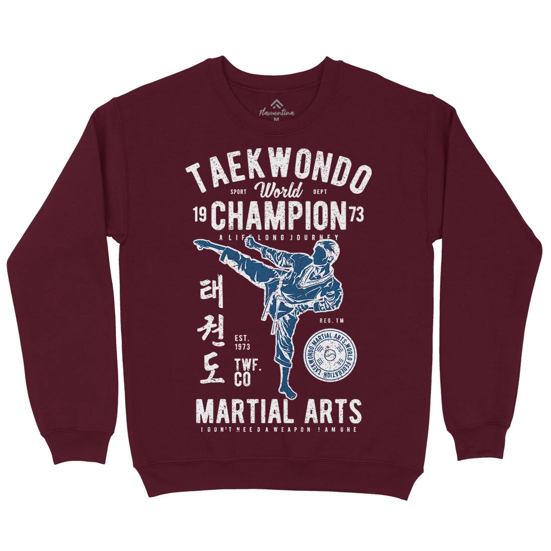 Taekwondo Mens Crew Neck Sweatshirt Sport A770