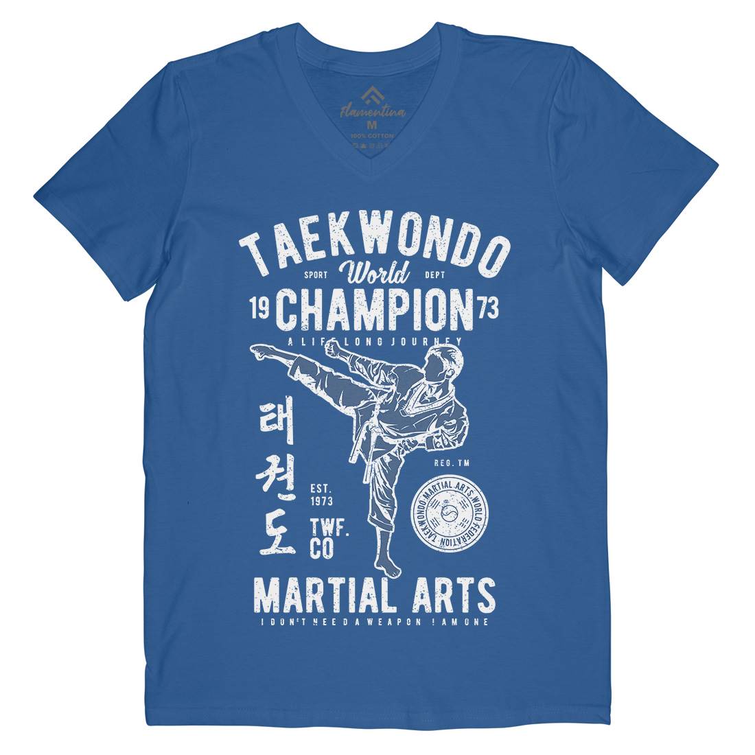 Taekwondo Mens V-Neck T-Shirt Sport A770