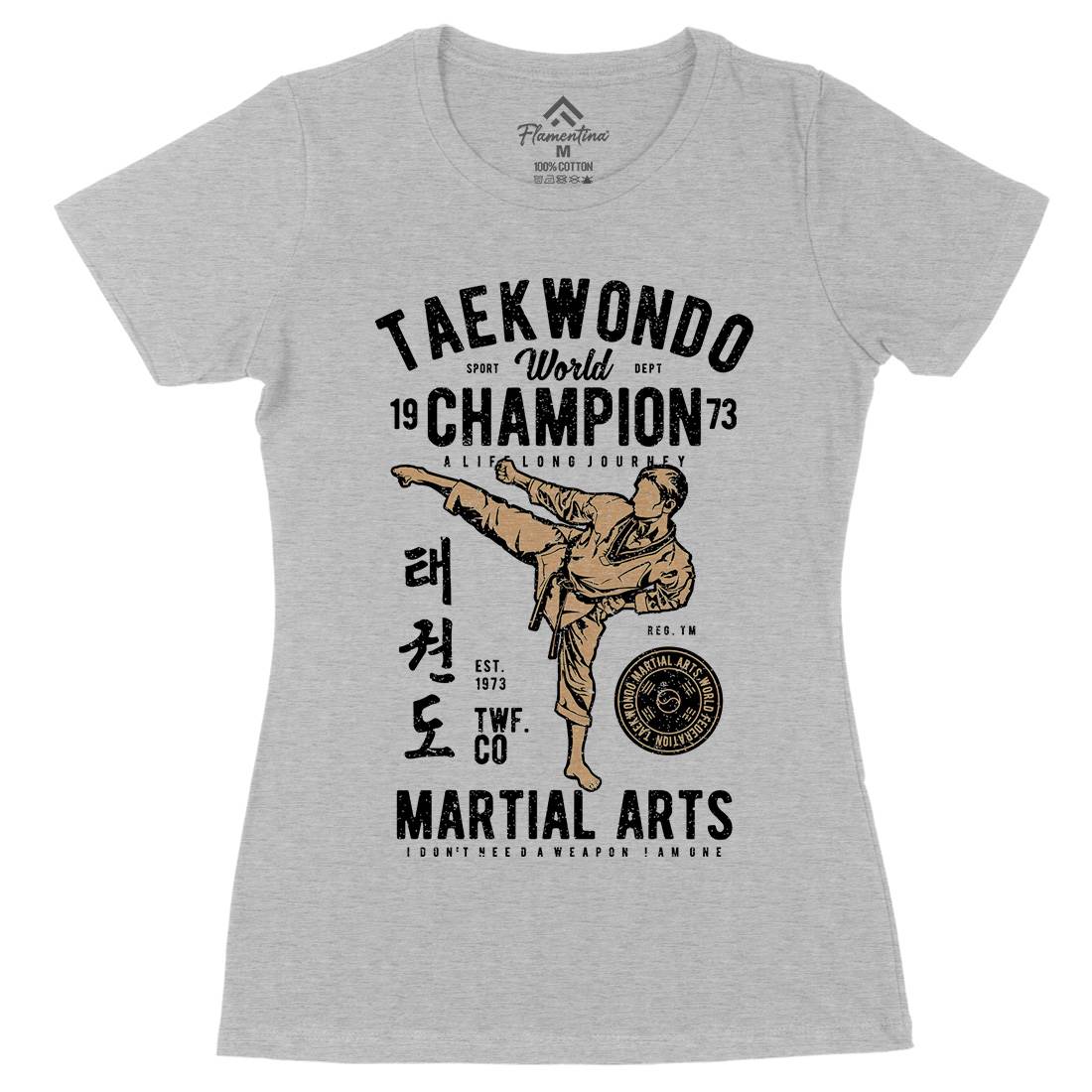 Taekwondo Womens Organic Crew Neck T-Shirt Sport A770