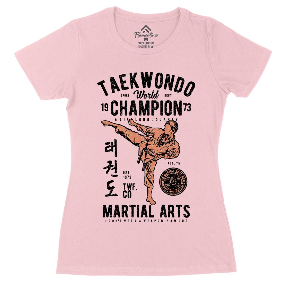 Taekwondo Womens Organic Crew Neck T-Shirt Sport A770