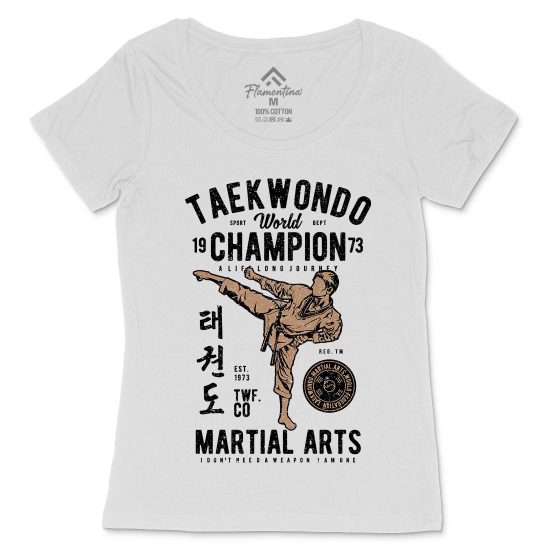 Taekwondo Womens Scoop Neck T-Shirt Sport A770
