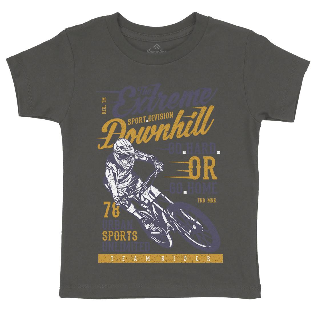 Extreme Downhill Kids Crew Neck T-Shirt Bikes A772