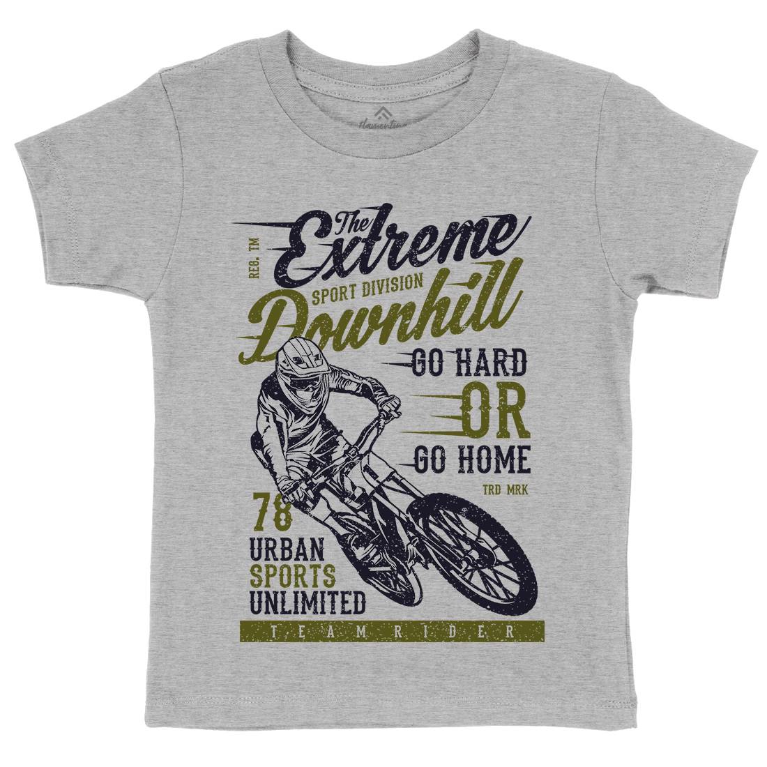 Extreme Downhill Kids Organic Crew Neck T-Shirt Bikes A772