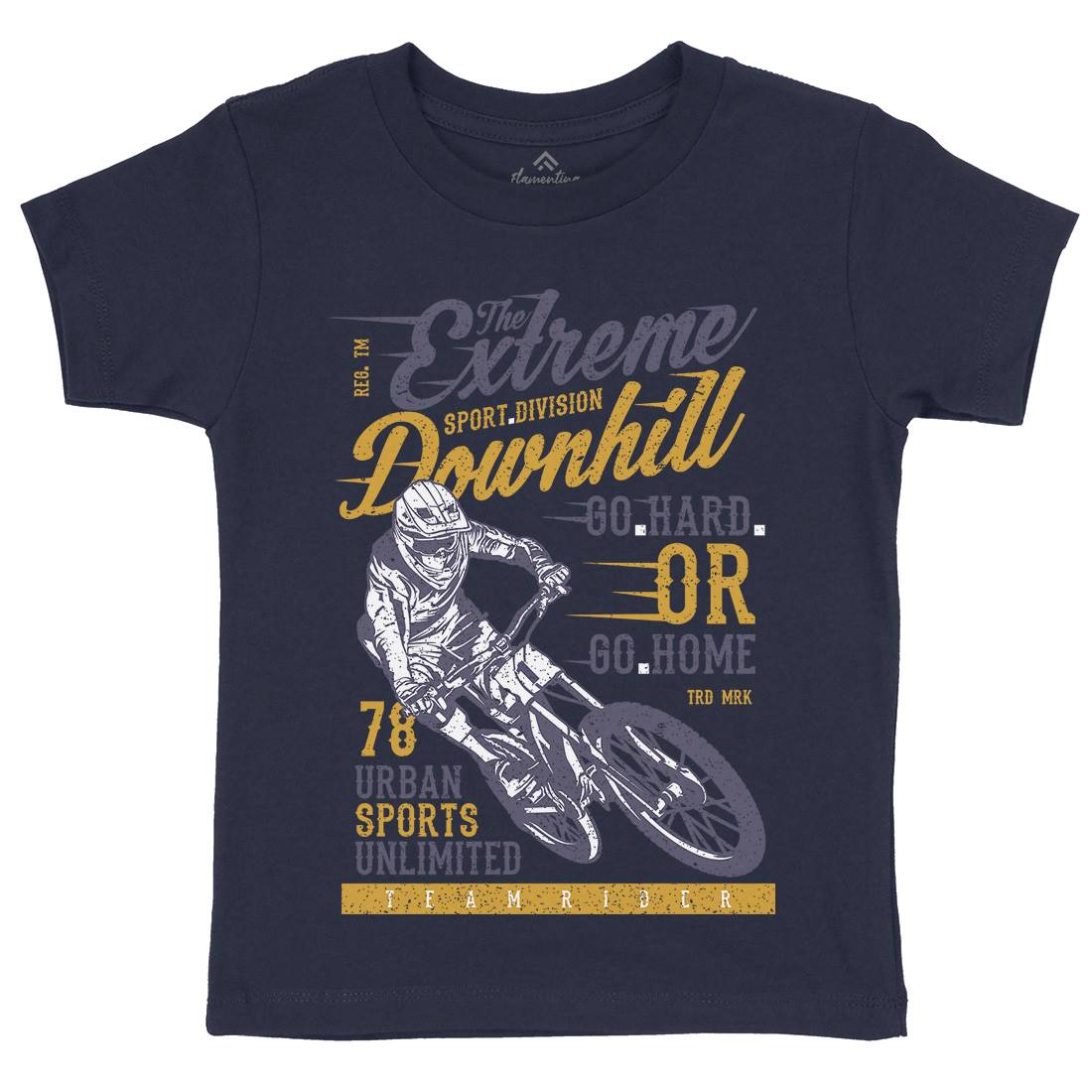 Extreme Downhill Kids Crew Neck T-Shirt Bikes A772