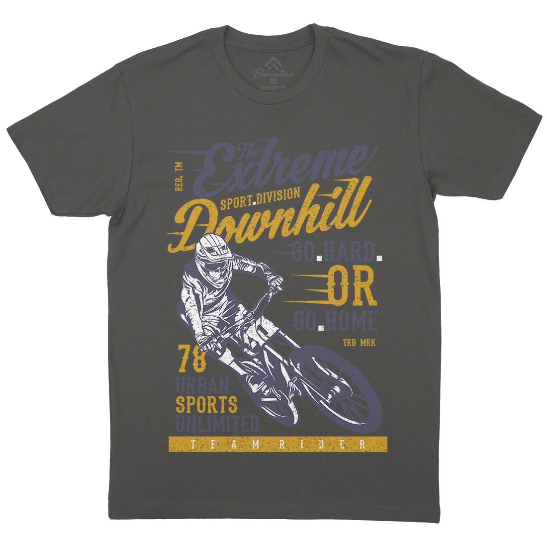 Extreme Downhill Mens Crew Neck T-Shirt Bikes A772