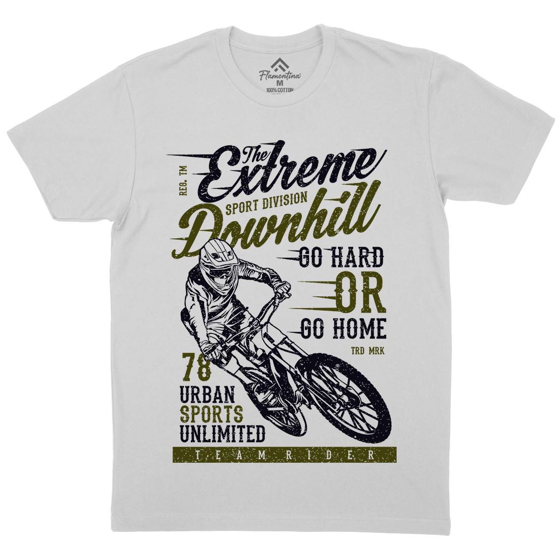 Extreme Downhill Mens Crew Neck T-Shirt Bikes A772