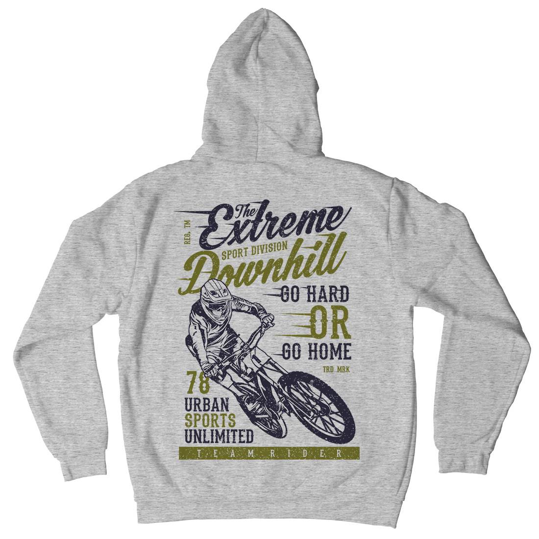 Extreme Downhill Mens Hoodie With Pocket Bikes A772