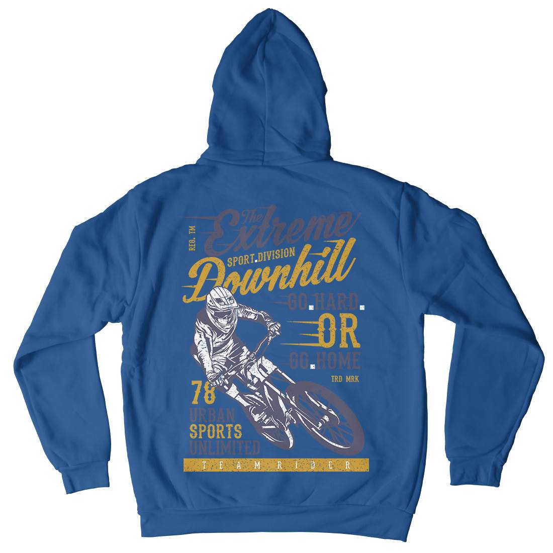 Extreme Downhill Mens Hoodie With Pocket Bikes A772
