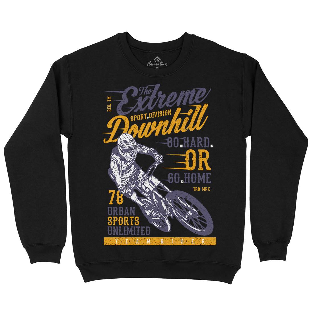 Extreme Downhill Mens Crew Neck Sweatshirt Bikes A772