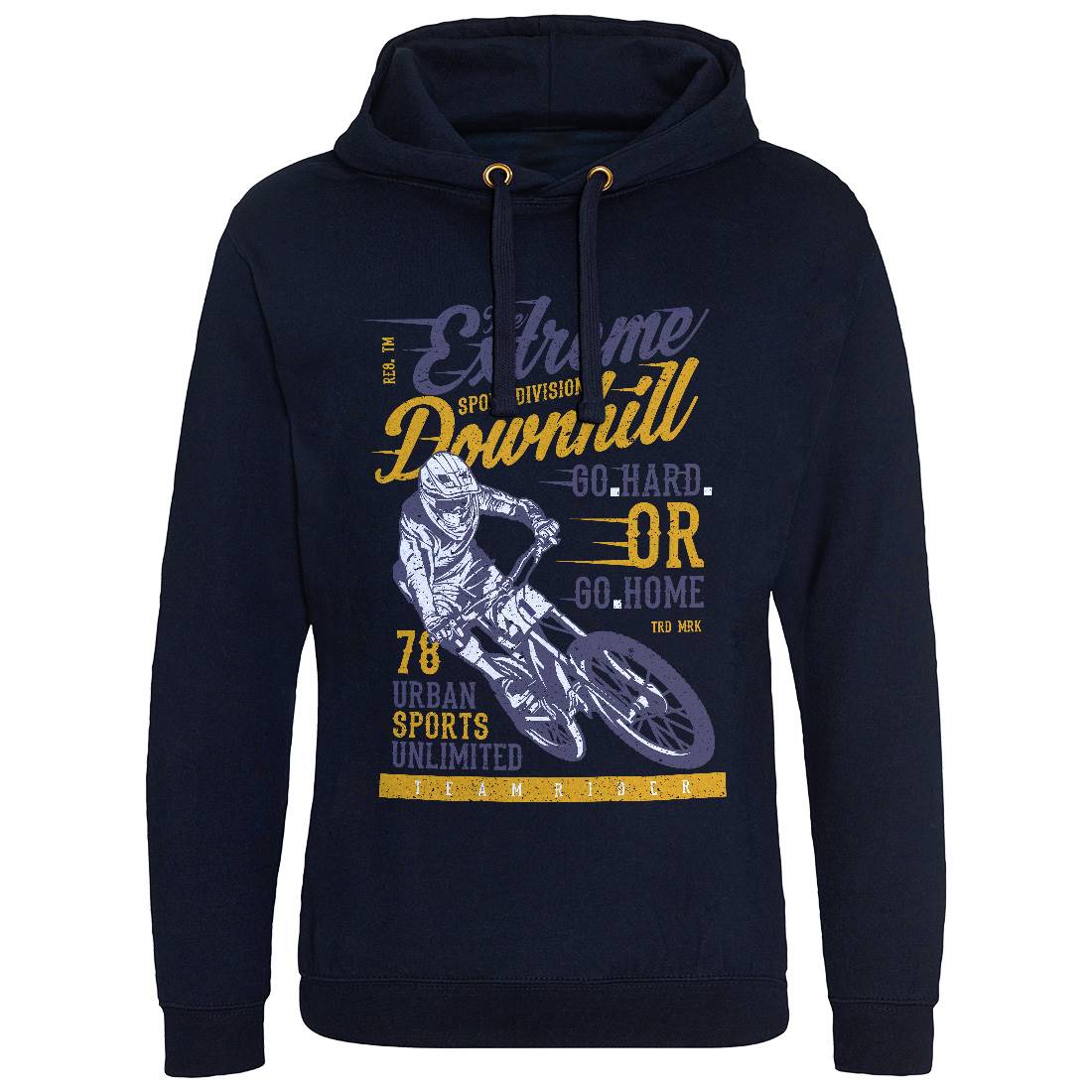 Extreme Downhill Mens Hoodie Without Pocket Bikes A772