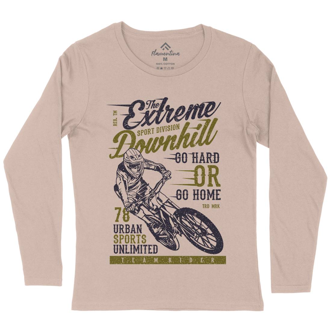 Extreme Downhill Womens Long Sleeve T-Shirt Bikes A772