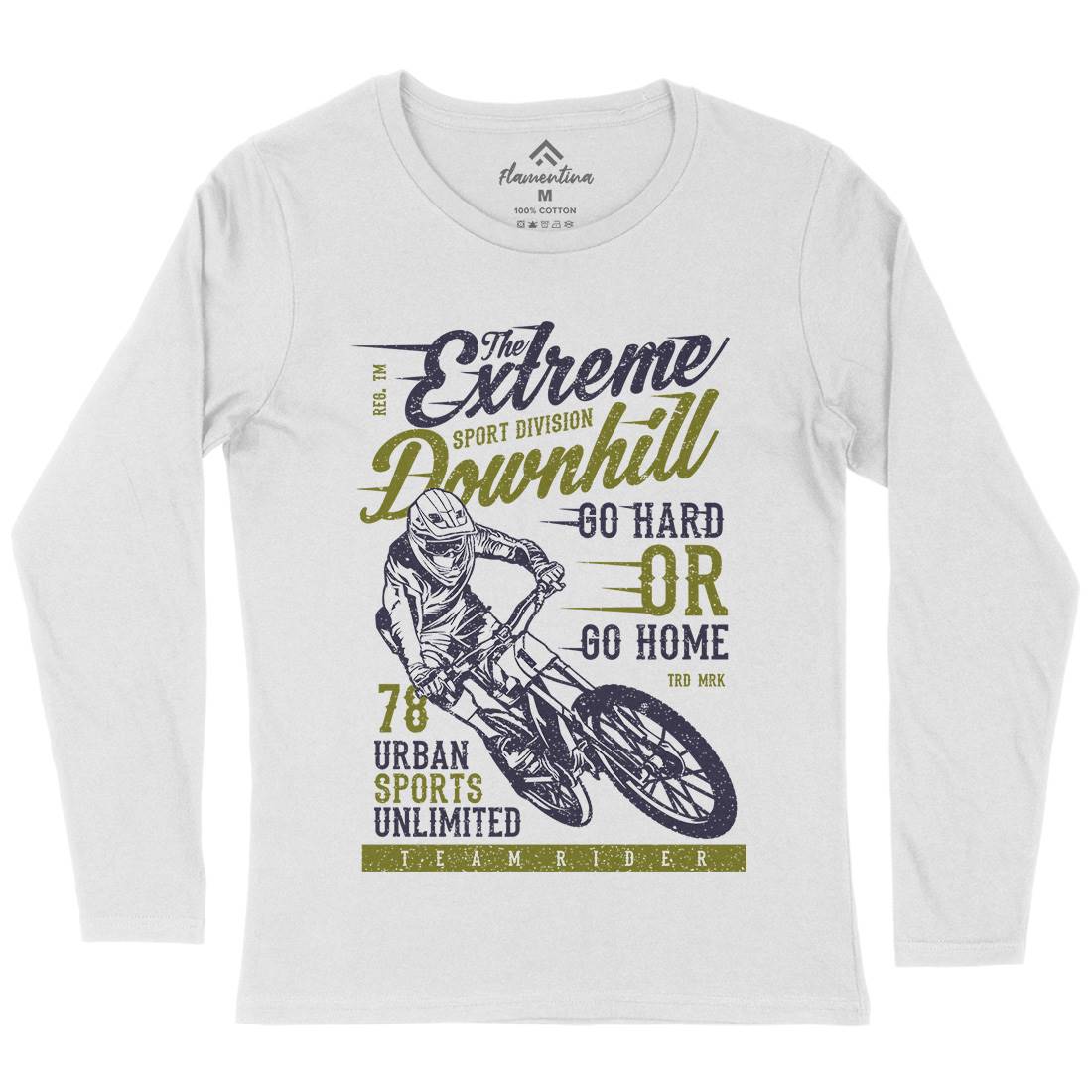 Extreme Downhill Womens Long Sleeve T-Shirt Bikes A772