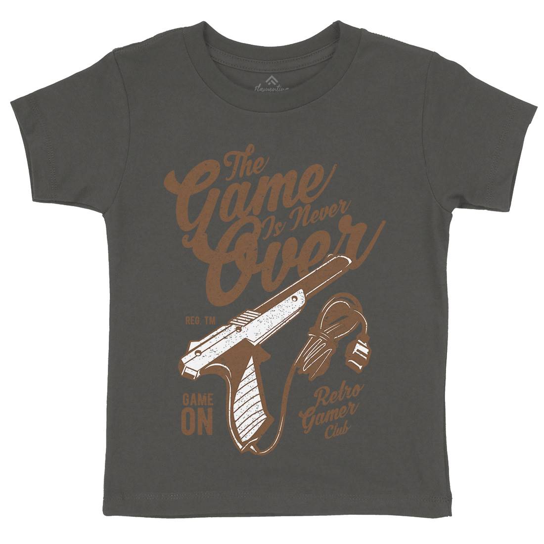 Game Is Never Over Kids Organic Crew Neck T-Shirt Geek A773
