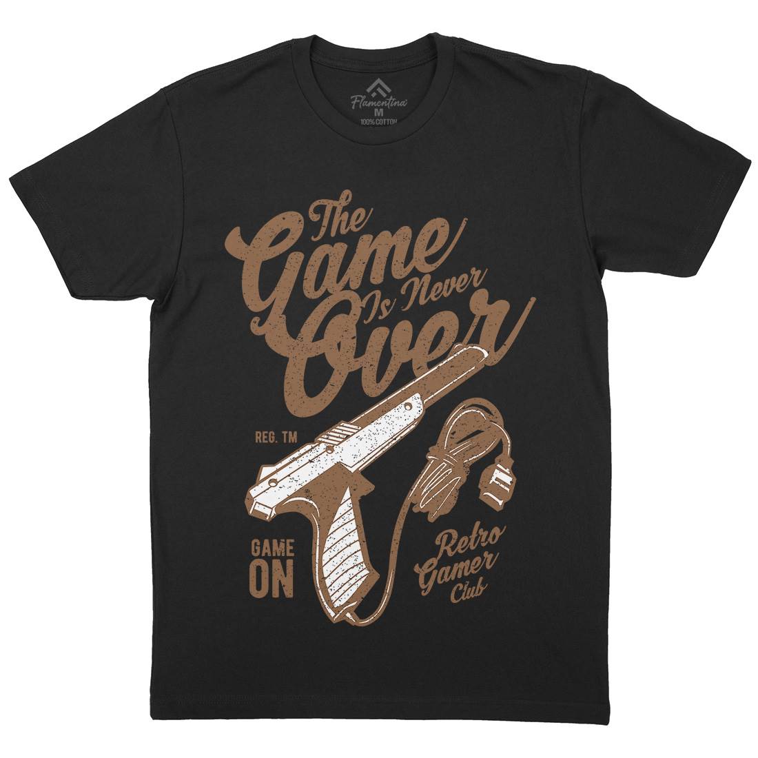 Game Is Never Over Mens Organic Crew Neck T-Shirt Geek A773