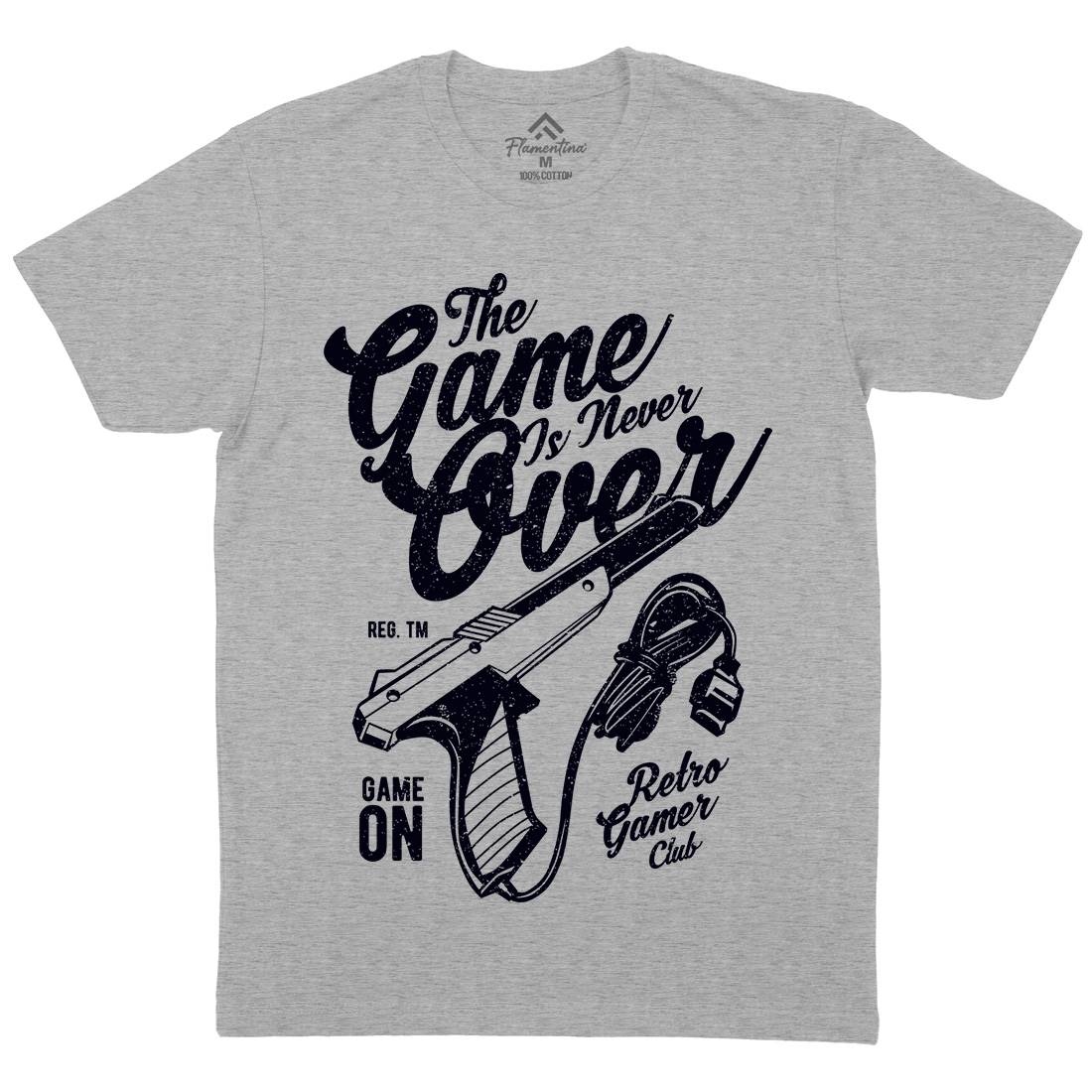 Game Is Never Over Mens Organic Crew Neck T-Shirt Geek A773