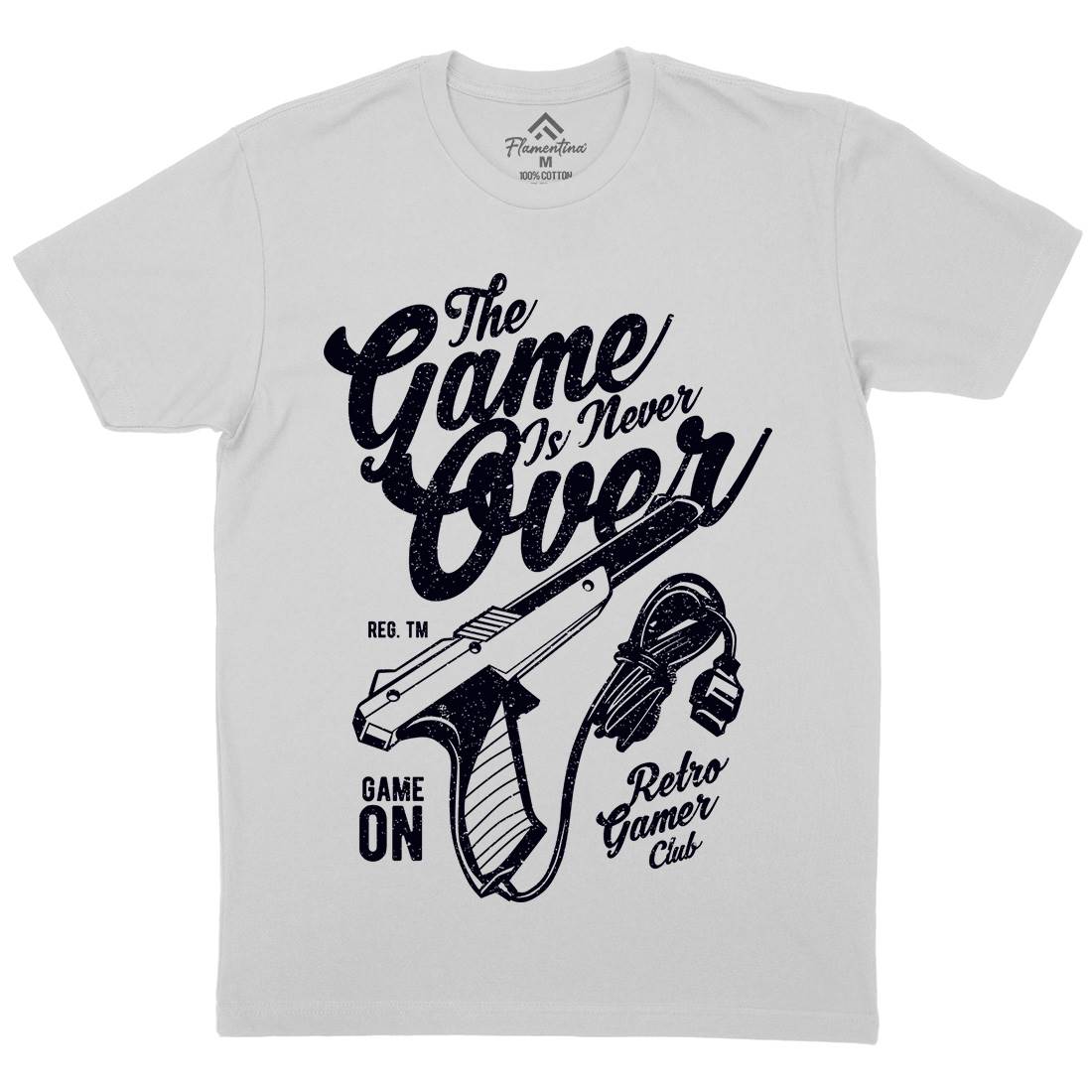 Game Is Never Over Mens Crew Neck T-Shirt Geek A773
