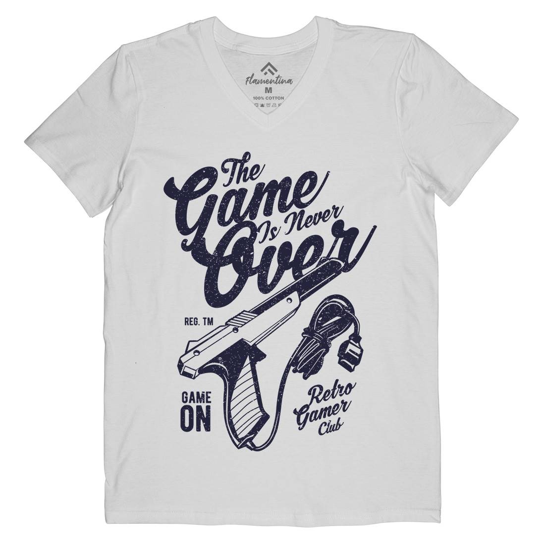 Game Is Never Over Mens Organic V-Neck T-Shirt Geek A773