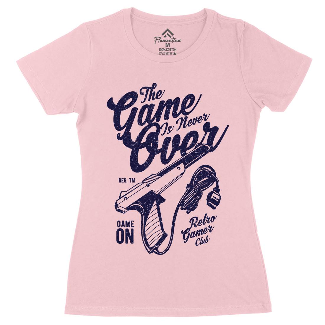 Game Is Never Over Womens Organic Crew Neck T-Shirt Geek A773
