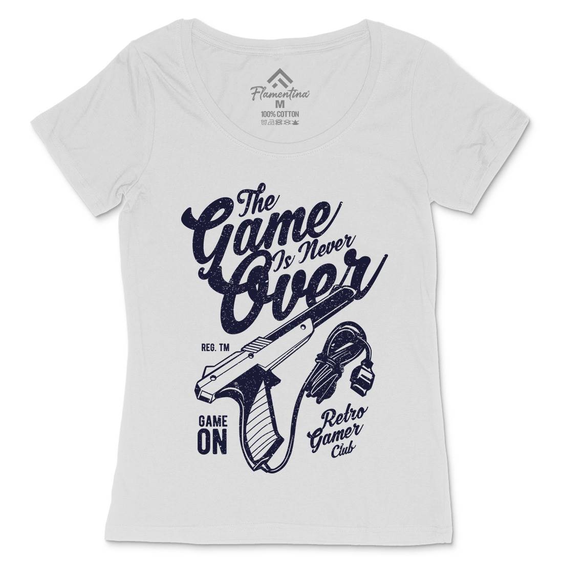 Game Is Never Over Womens Scoop Neck T-Shirt Geek A773