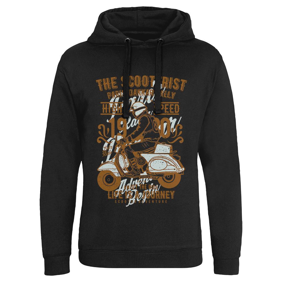 Scooterist 1980 Mens Hoodie Without Pocket Motorcycles A774