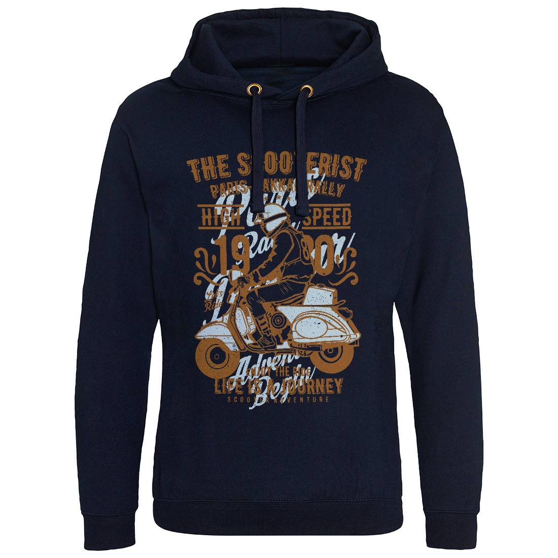 Scooterist 1980 Mens Hoodie Without Pocket Motorcycles A774