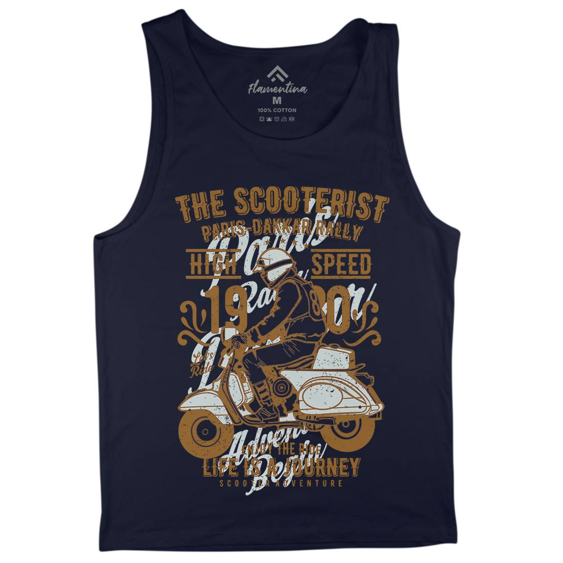 Scooterist 1980 Mens Tank Top Vest Motorcycles A774