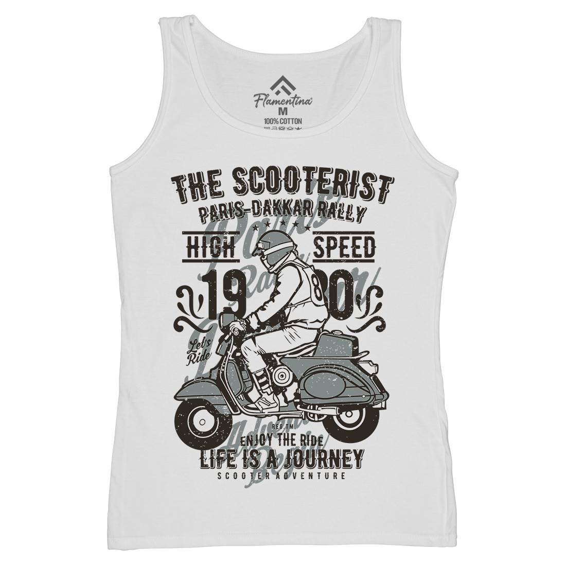 Scooterist 1980 Womens Organic Tank Top Vest Motorcycles A774