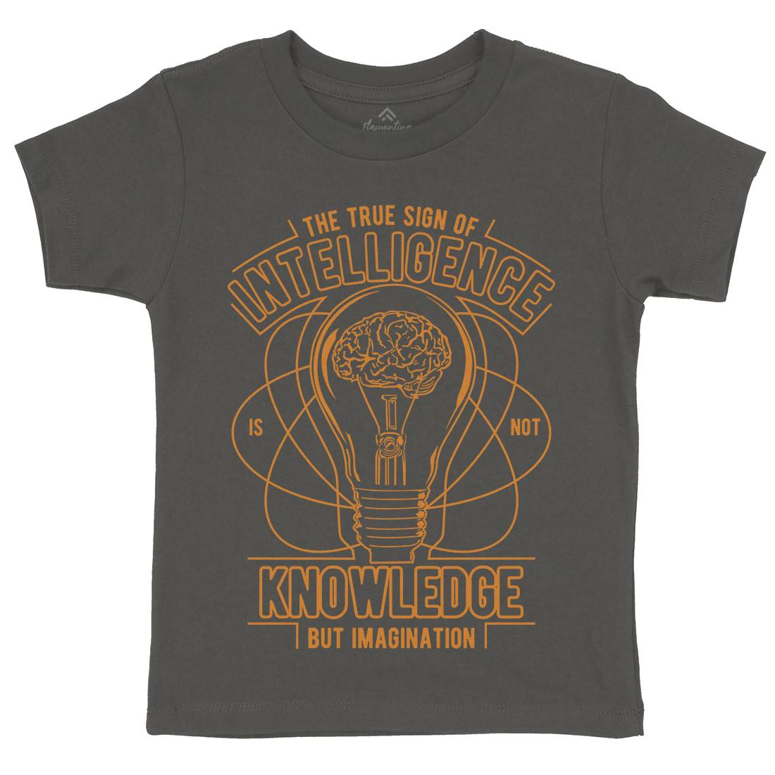 True Sign Of Intelligence Kids Organic Crew Neck T-Shirt Quotes A776