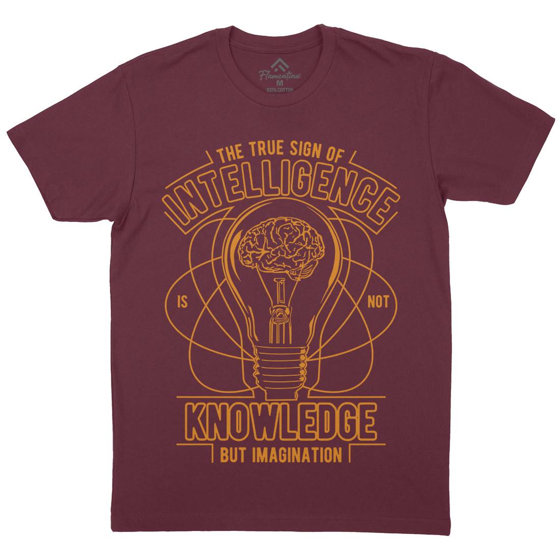 True Sign Of Intelligence Mens Crew Neck T-Shirt Quotes A776