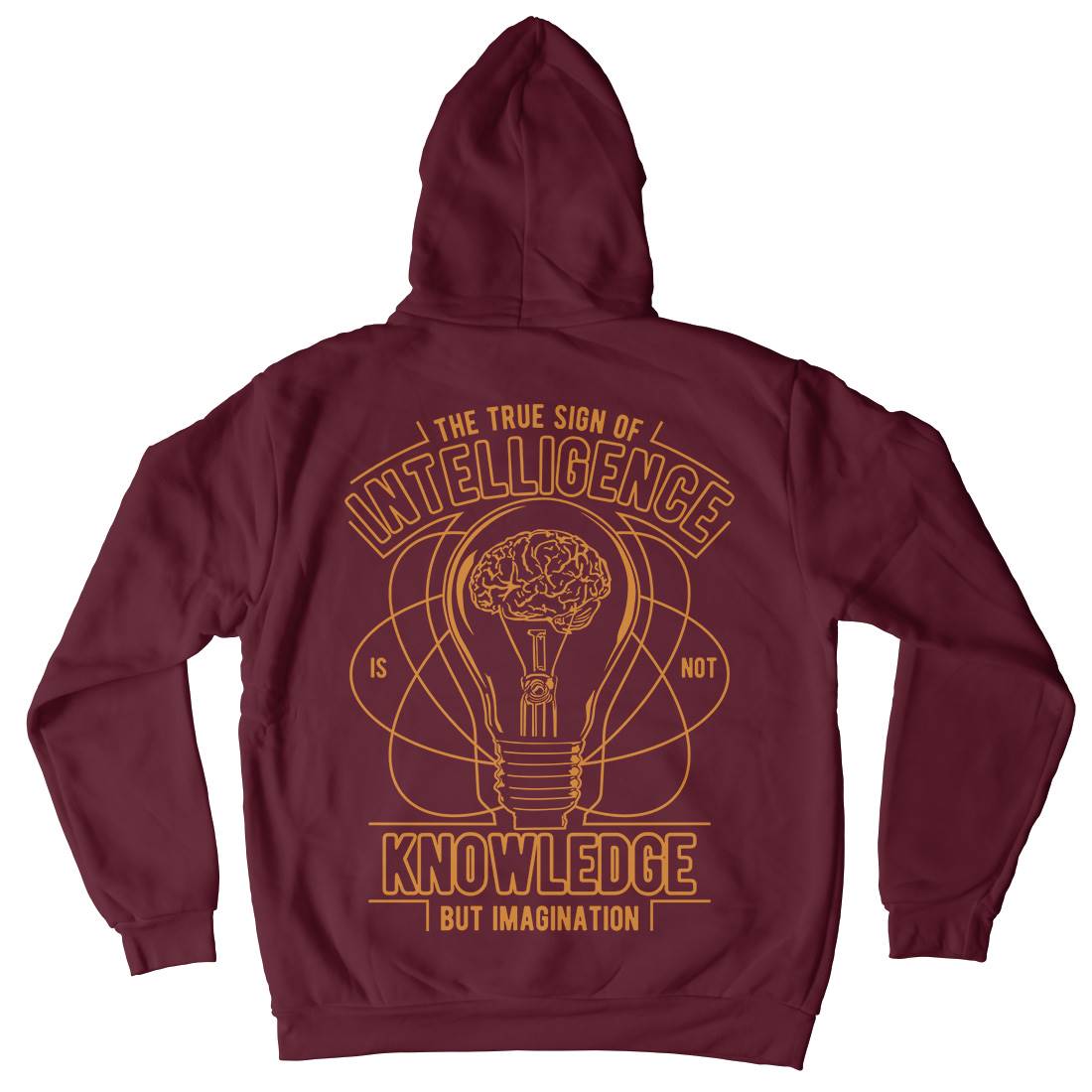 True Sign Of Intelligence Mens Hoodie With Pocket Quotes A776