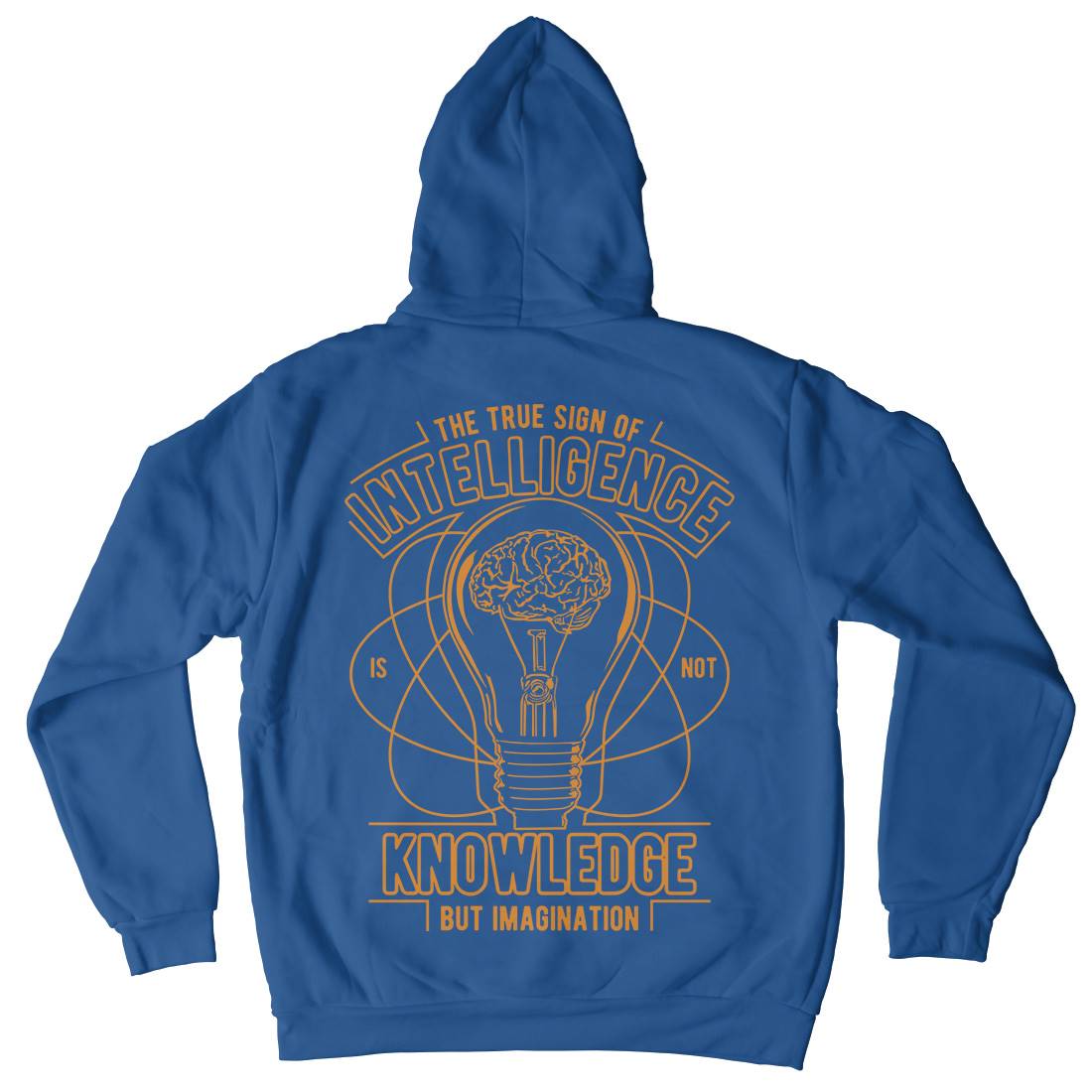 True Sign Of Intelligence Mens Hoodie With Pocket Quotes A776
